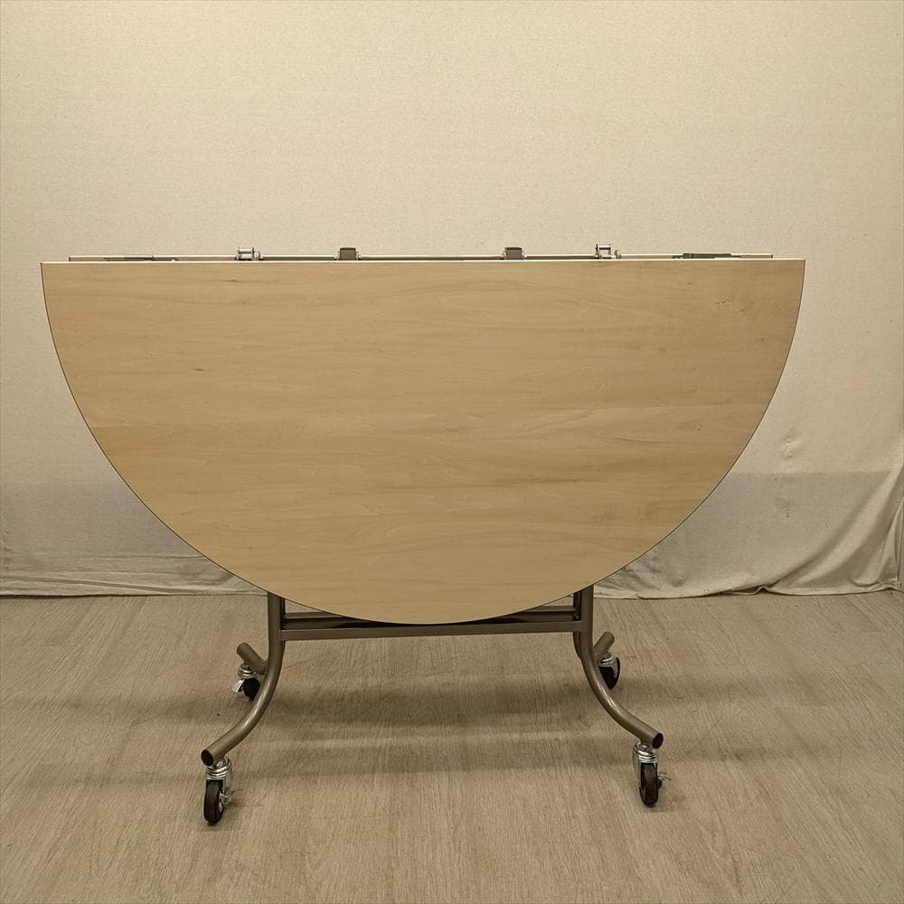美品　直径150　フライトテーブル　折り畳み　円テーブル　会議　レセプション　B