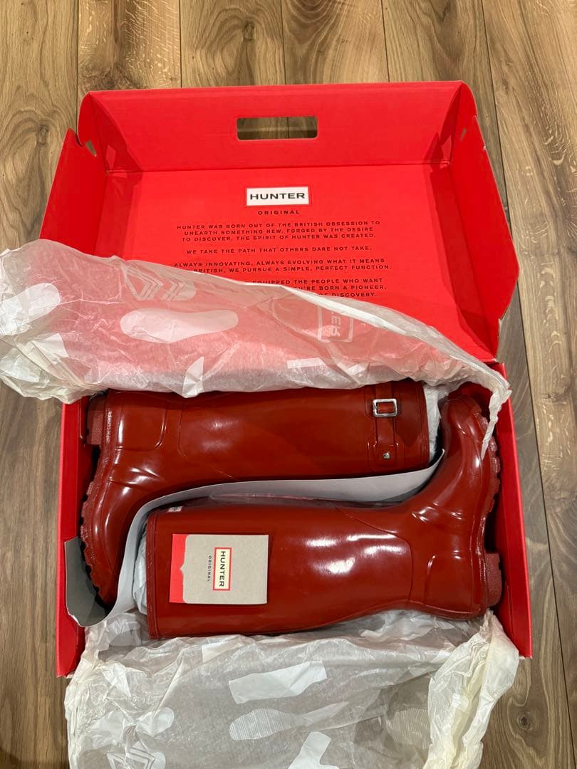 【希少価値高】HUNTER オリジナル トール グロス レイン ブーツ　24cm