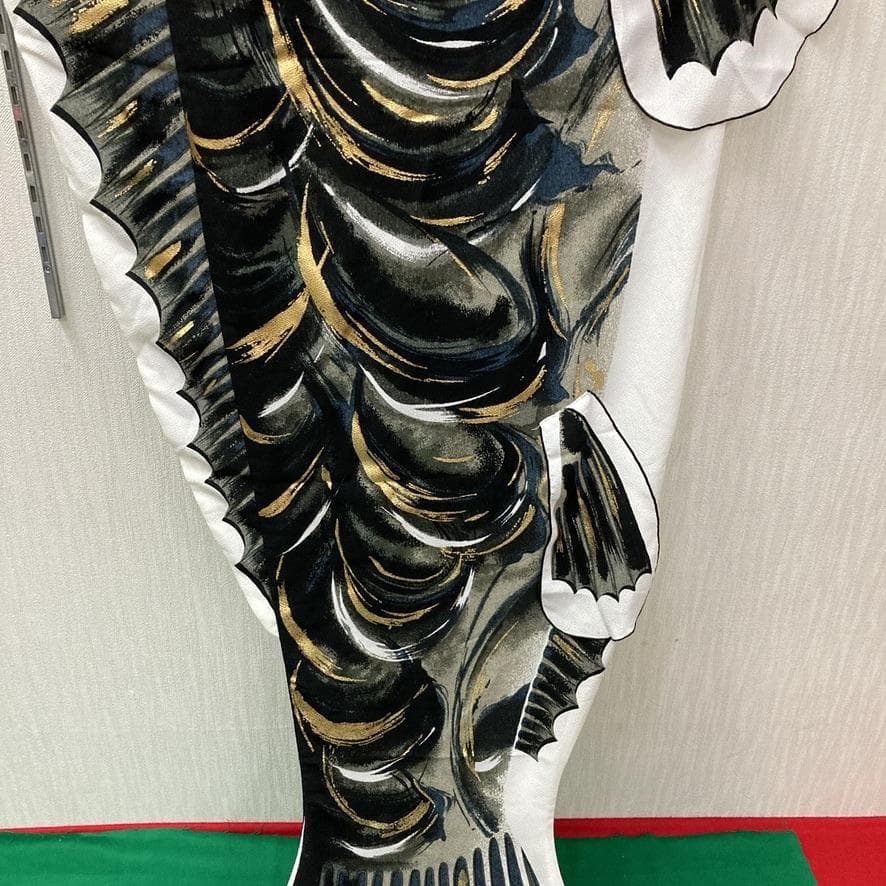 SKO118 希少　山本寛斎デザイン　鯉のぼり2m単品　お父さん鯉2m　黒鯉２m