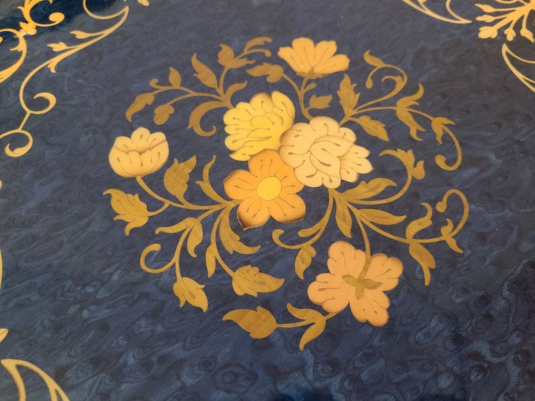 イタリア製 Demain キッチンワゴン コーヒーワゴン 象嵌