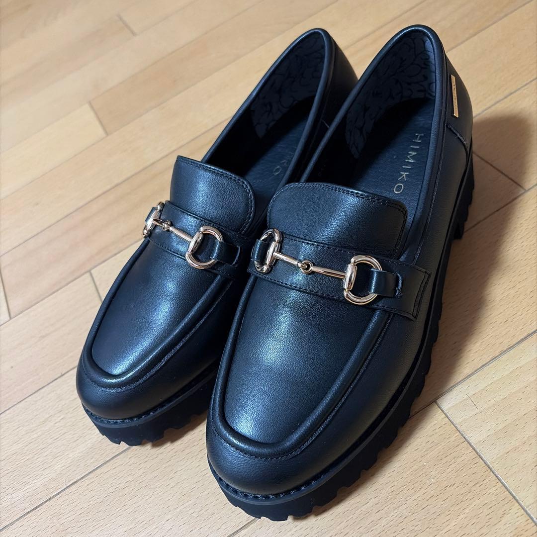 HIMIKO 卑弥呼ブラック厚底ローファー24.５センチ