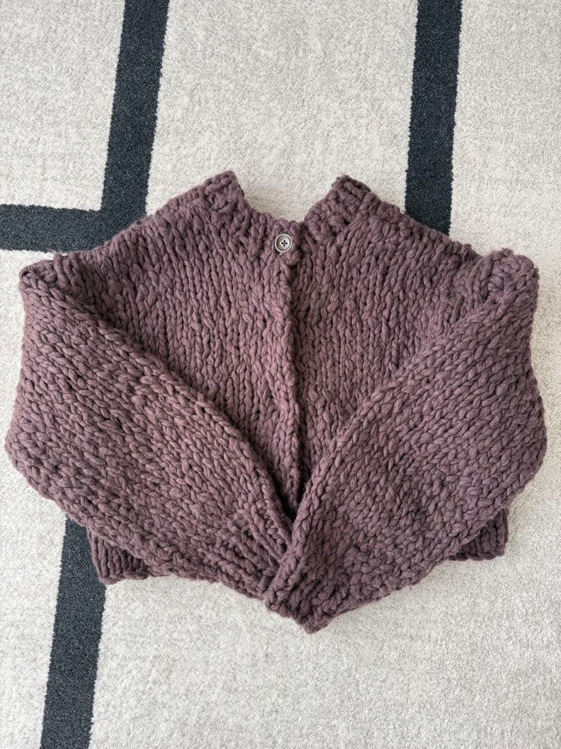 2wayハンドニットカーディガン　ブラウン