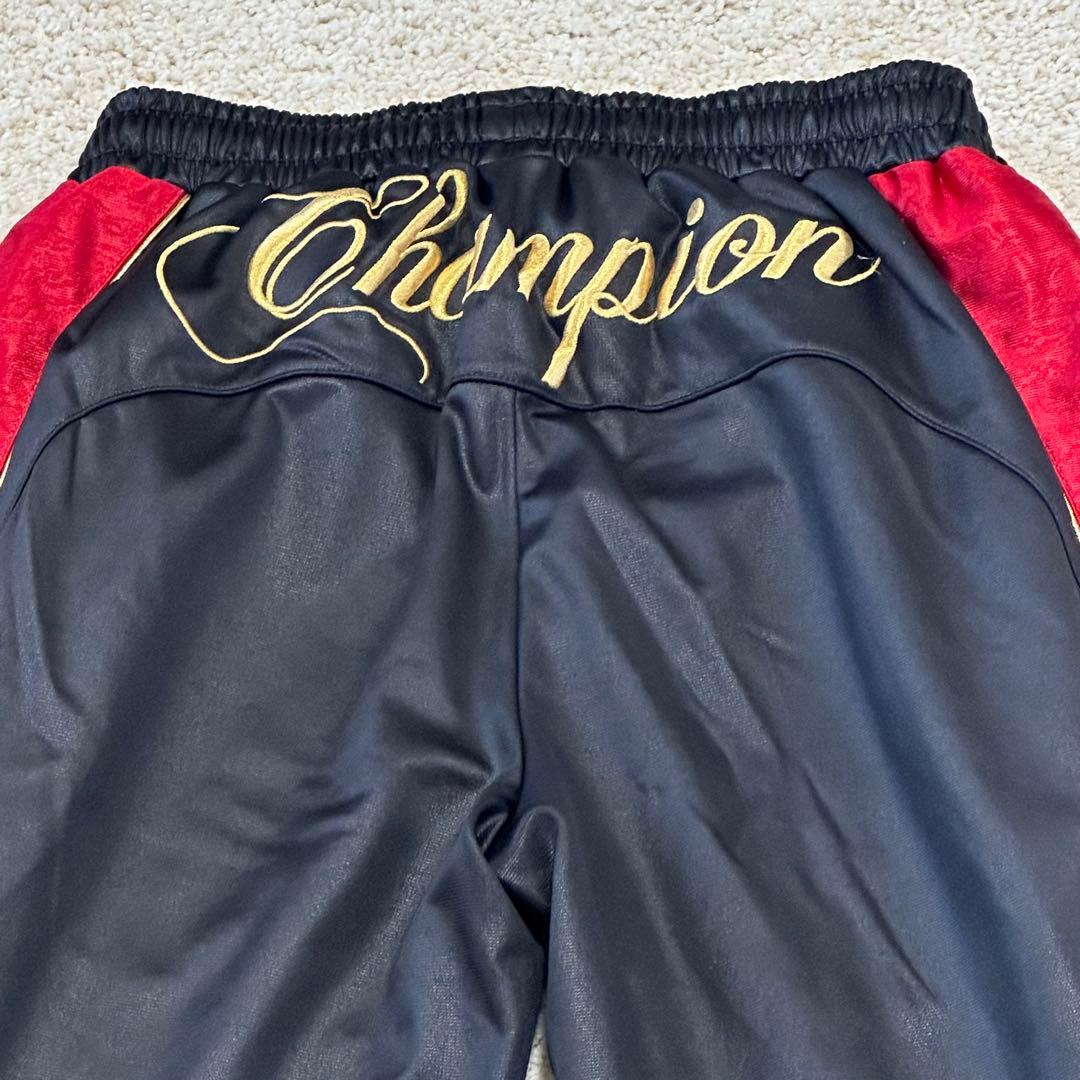 【魔裟斗モデル】Champion チャンピオン 刺繍 黒×赤 セットアップ L