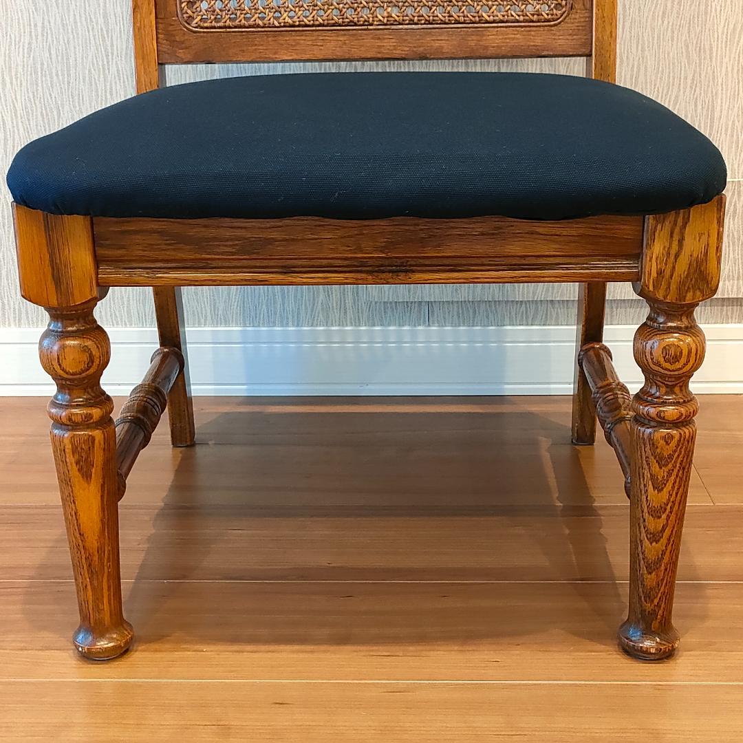 三越ブルージュ　ダイニングチェア　ラタンバック　三越製作所