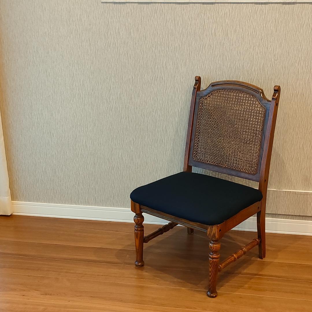 三越ブルージュ　ダイニングチェア　ラタンバック　三越製作所