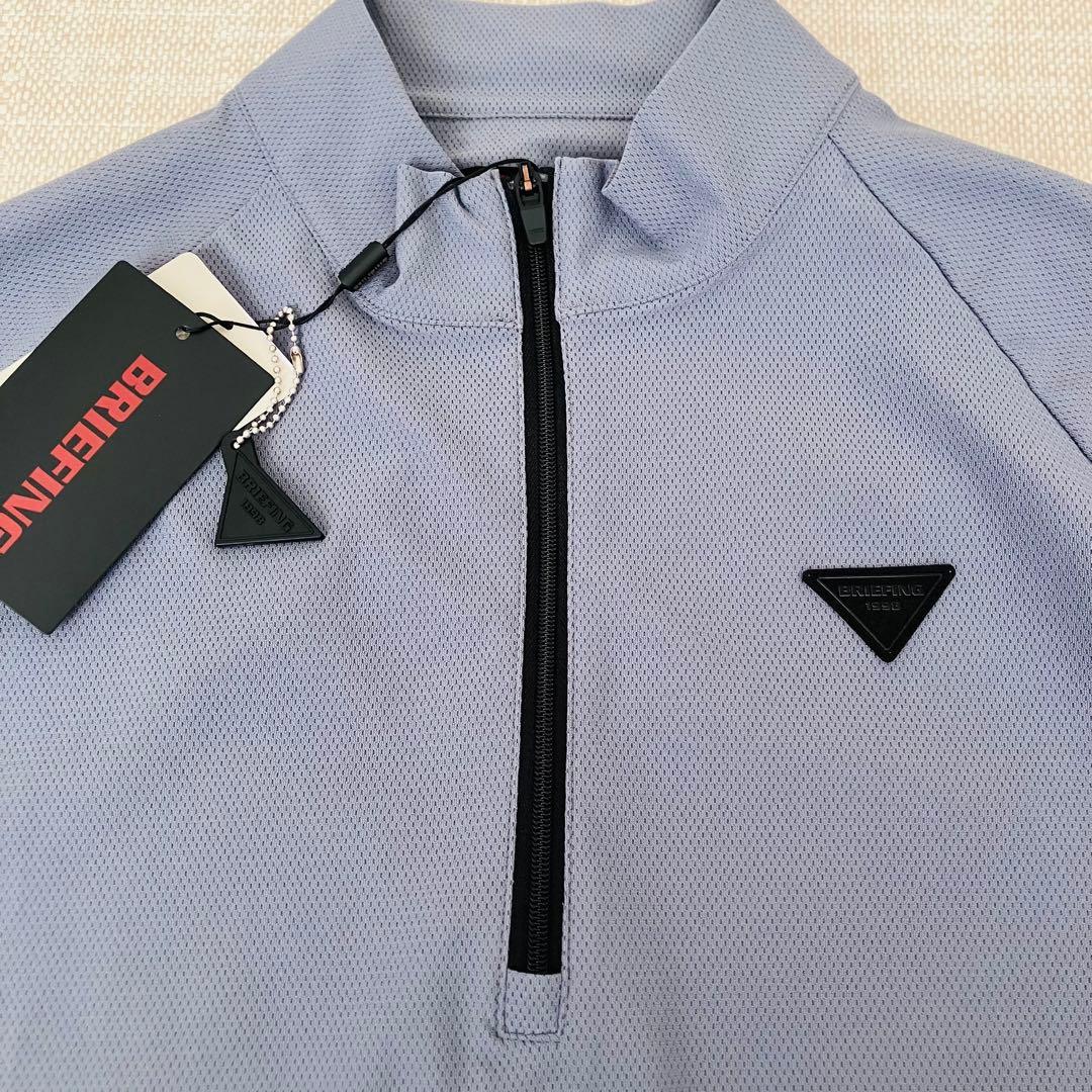 【新品タグ付】BRIEFING LOGO RIB LS HALFZIP L