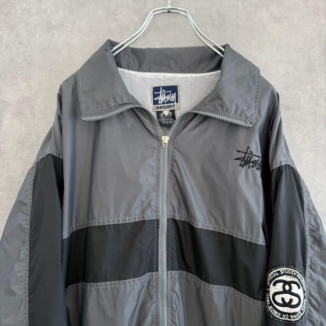 90sOLD STUSSY SPORT ステューシー ナイロンジャケットXL相当