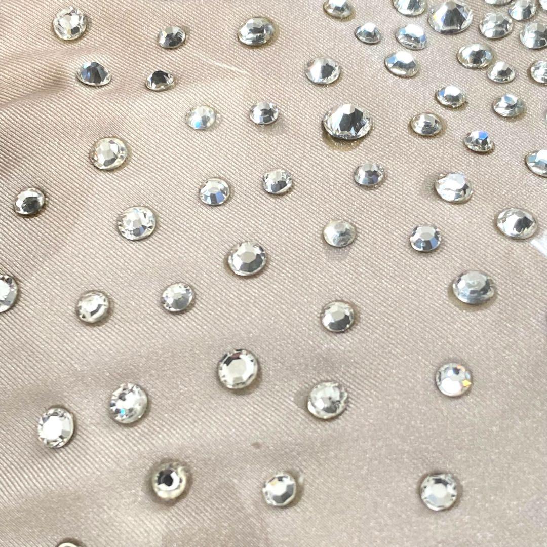 高級★シルック 社交ダンス ラテンドレス 衣装 タッセル シルバー ベージュ