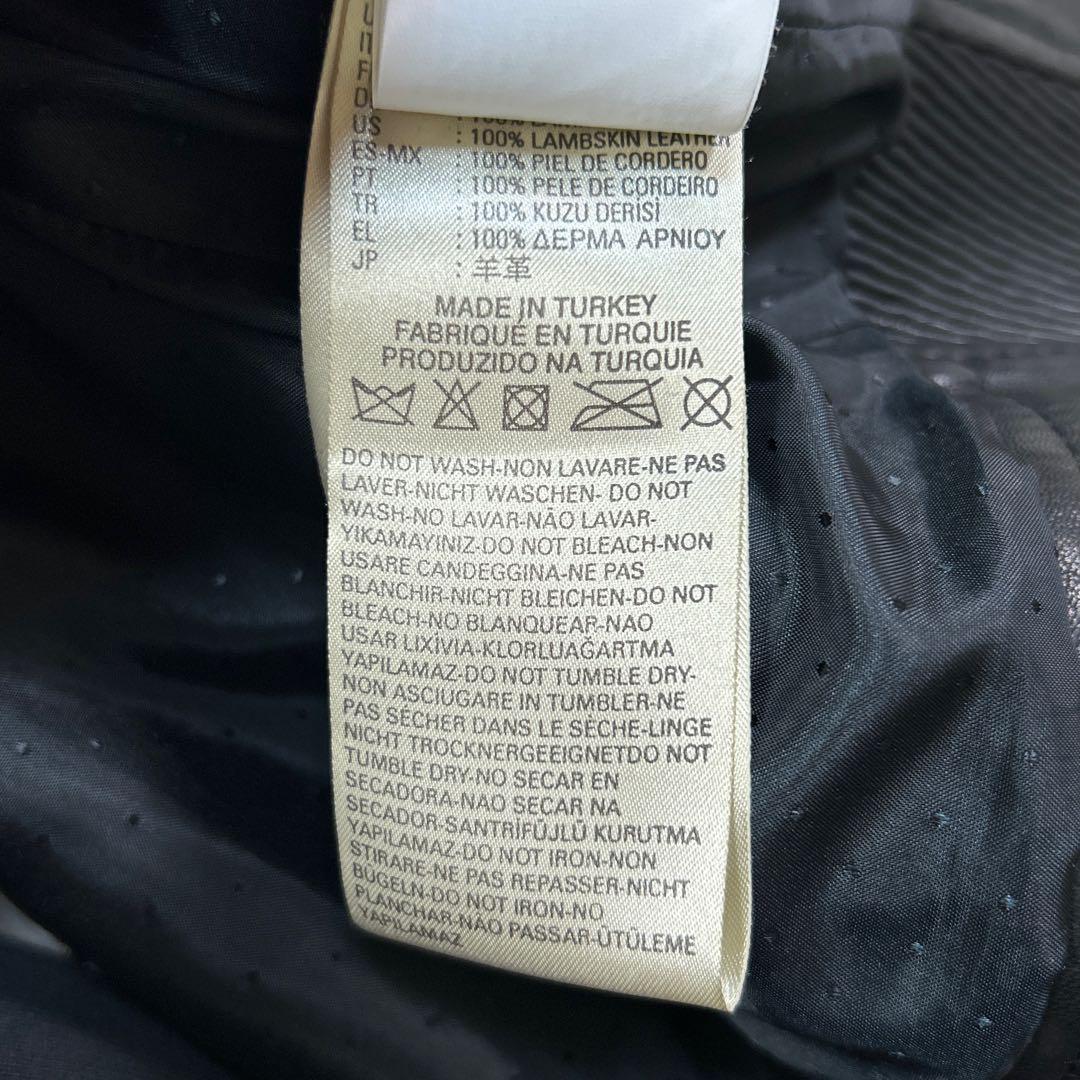 【美品】ディーゼル シングル ライダースジャケット ラムレザー XS ブラック