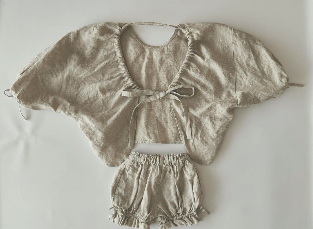 son and daughter リネンセットアップ