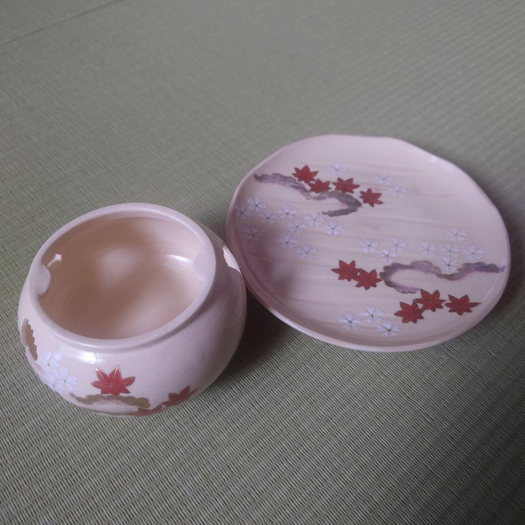 仁清雲錦画 茶巾台 f平安祥山作　茶道/茶道具