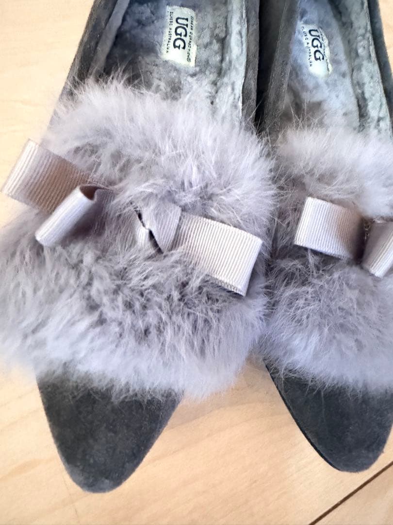 UGG DAISY HEEL BALLERINA グレー 9/39 モカシン