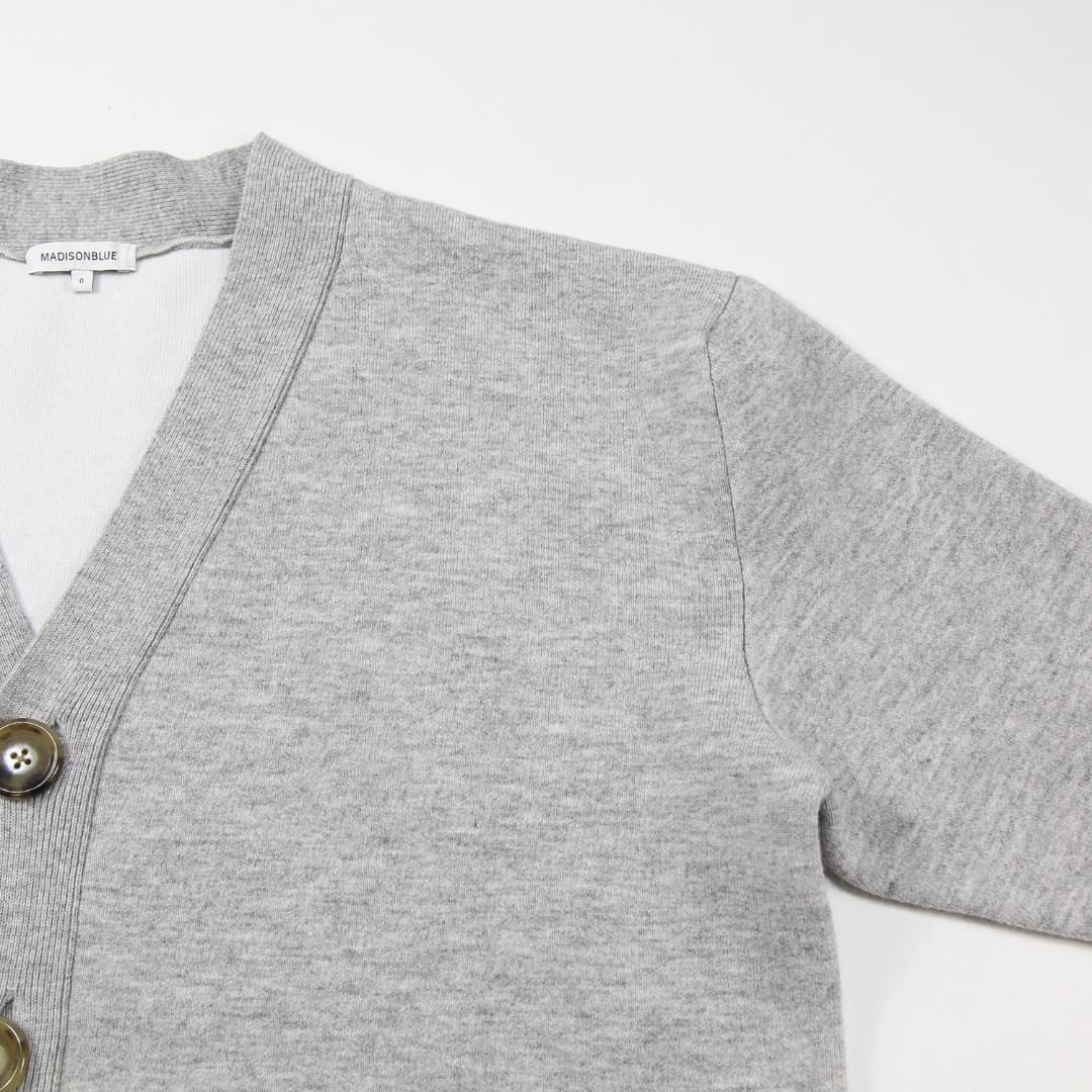 美品 MADISONBLUE 19AW ダブルフェイス Vネックカーディガン