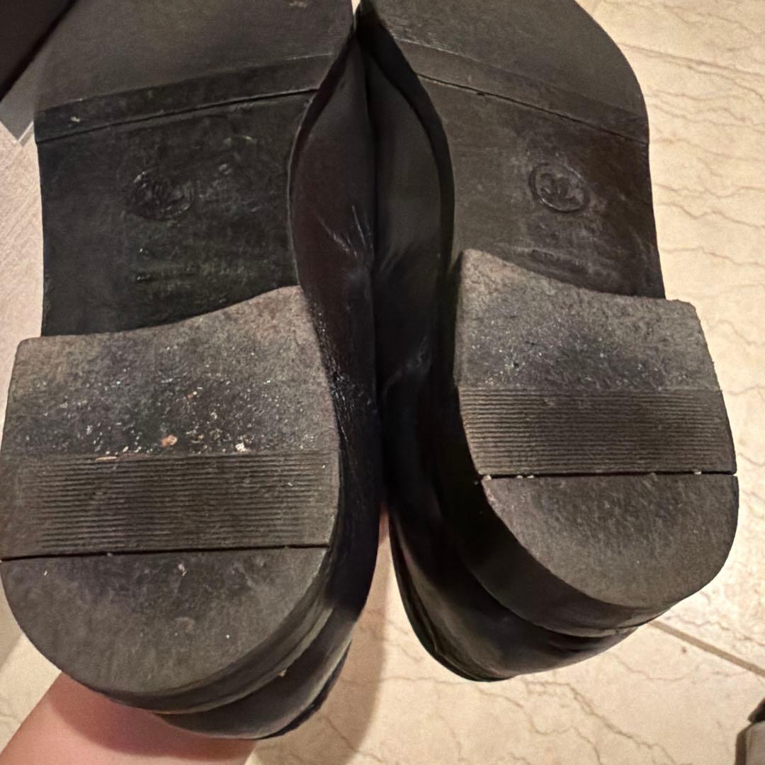 CHANEL ブラック ローファー　37 1/2
