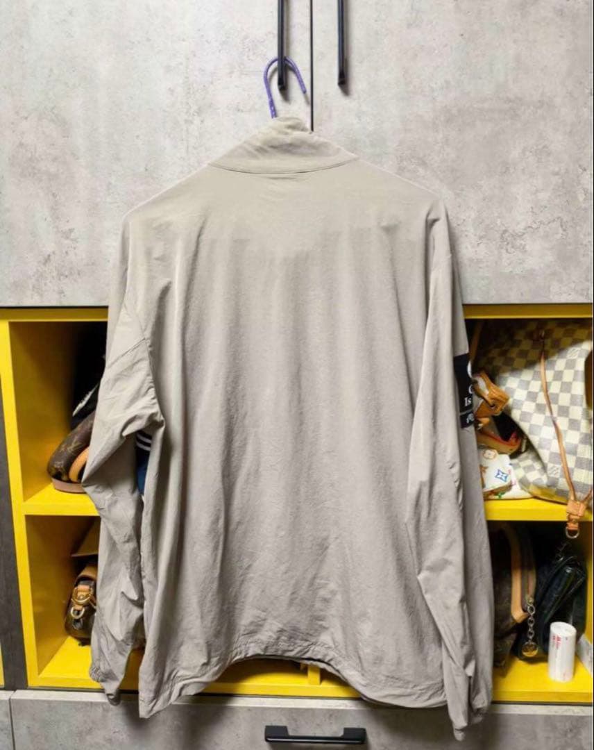 グレージュ　L マルボンゴルフ MALBON GOLF 　長袖　ハーフジップ