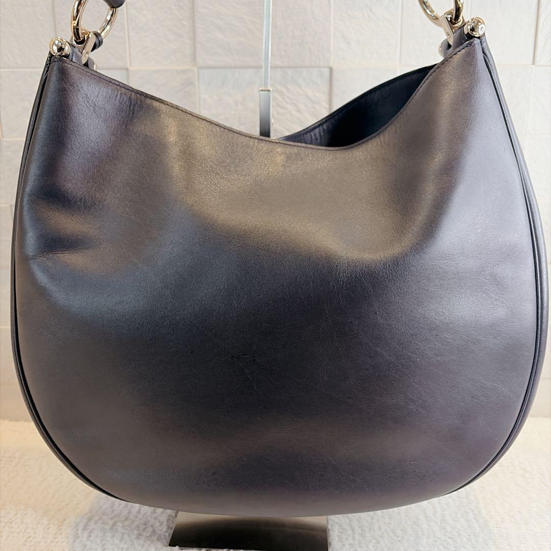 【美品】COACH コーチ ホーボー ショルダーバッグ ハンドバッグ ブラック