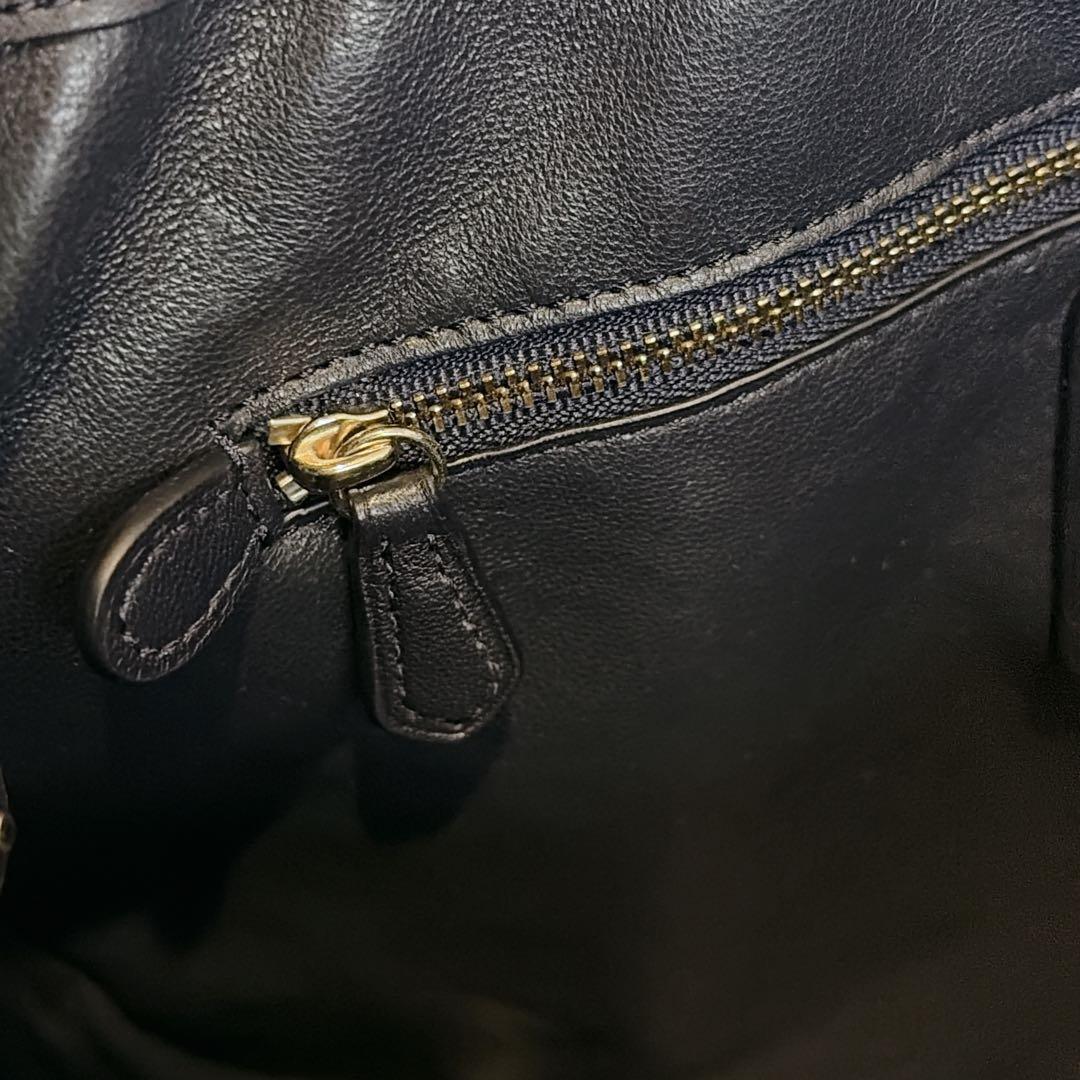 【美品】COACH コーチ ホーボー ショルダーバッグ ハンドバッグ ブラック