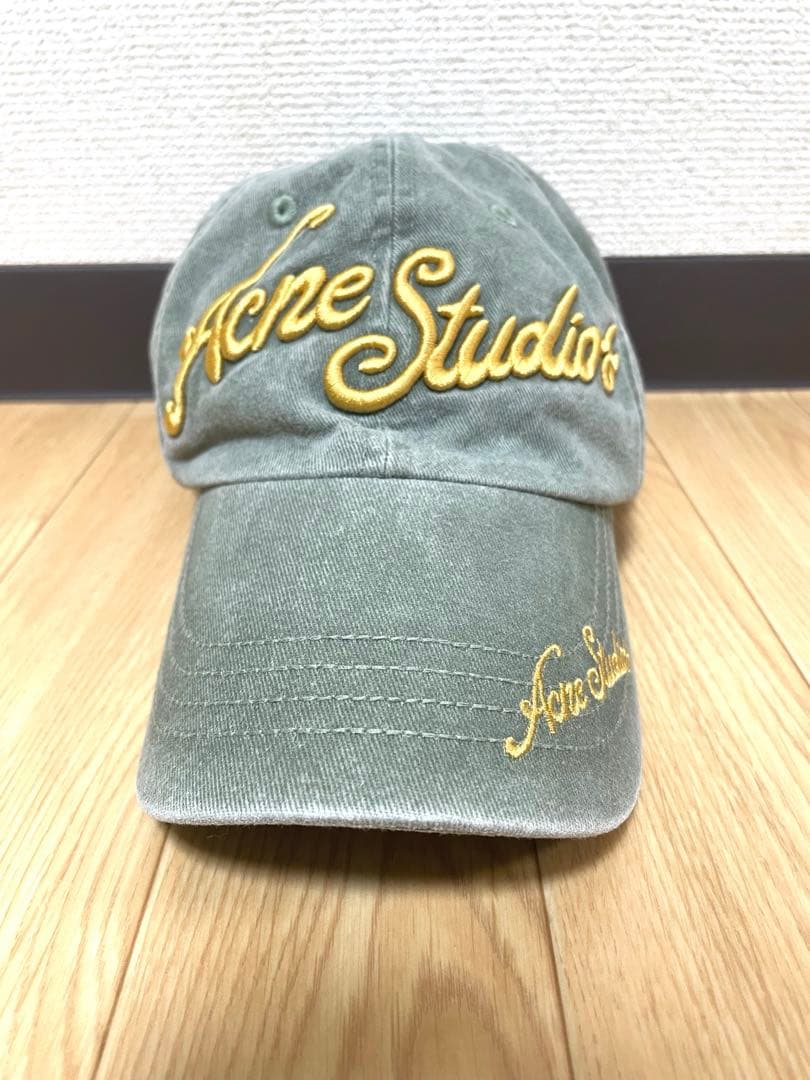 Acne Studios アクネ ストゥディオズ ロゴ キャップ　セージグリーン