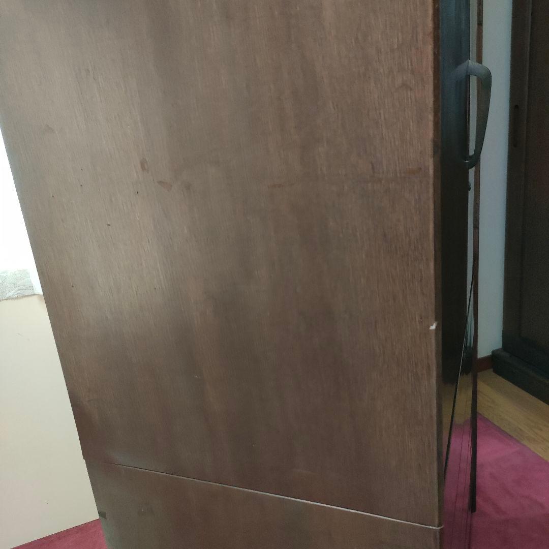 【昭和レトロ】 重ね2段 箪笥 和箪笥 収納箪笥 2扉 4引き出しブラウン