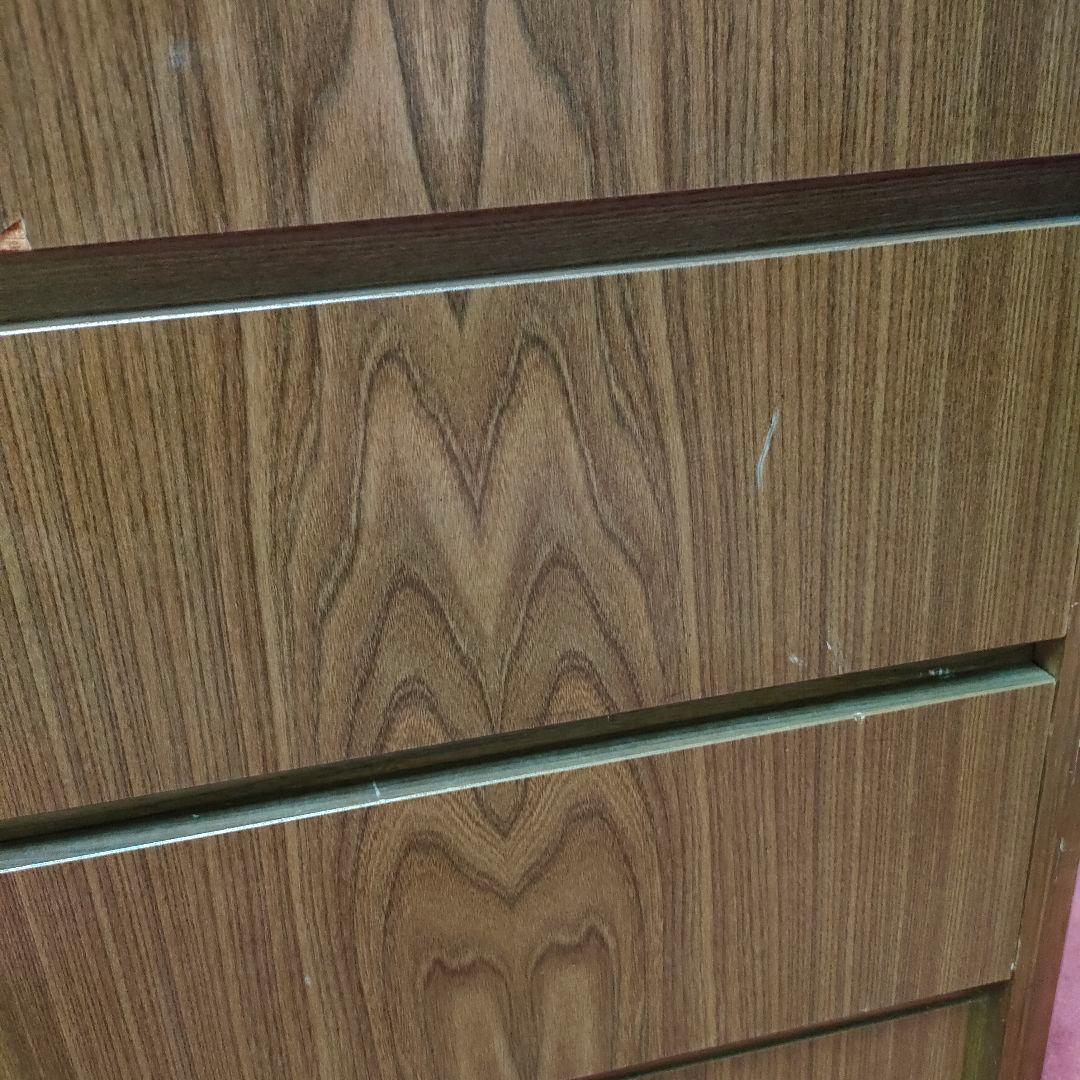 【昭和レトロ】 重ね2段 箪笥 和箪笥 収納箪笥 2扉 4引き出しブラウン