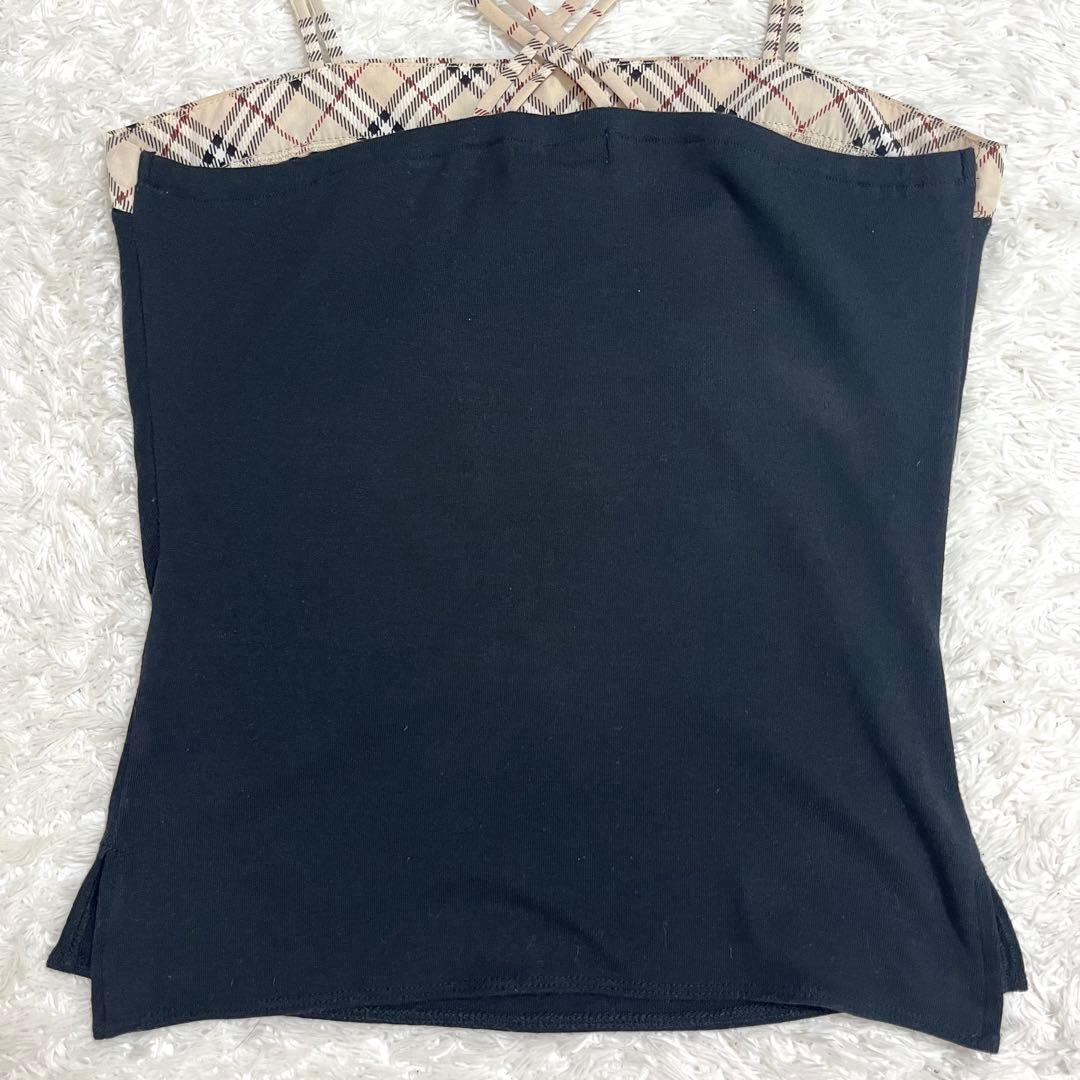 ✨大人気✨ バーバリーブルーレーベル 定番ノバチェック キャミ ブラック