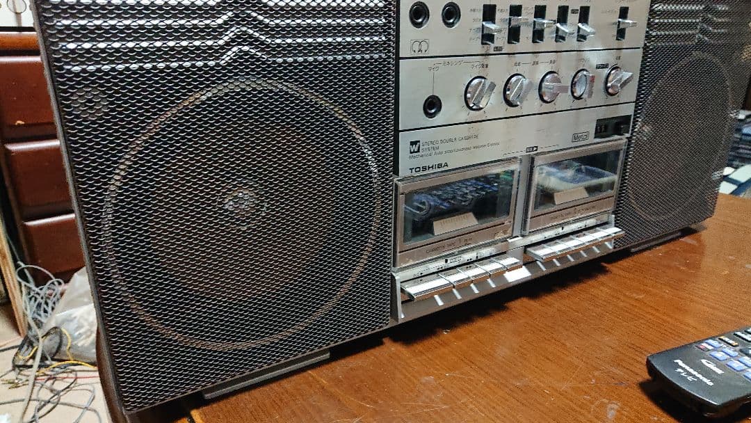 当時物、東芝BOMBEAT 大型ラジカセ動作品