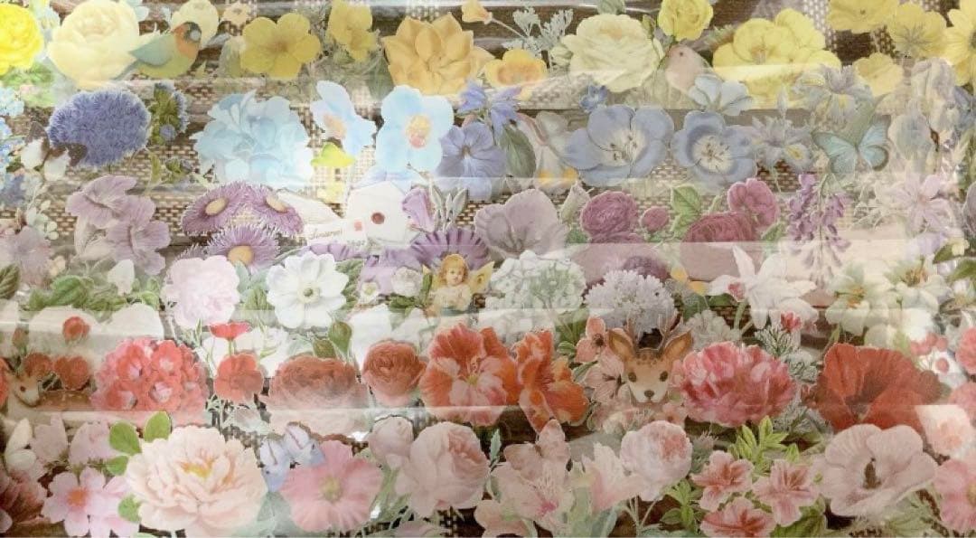 【切売セット】花 ライン 海外マステ petテープ