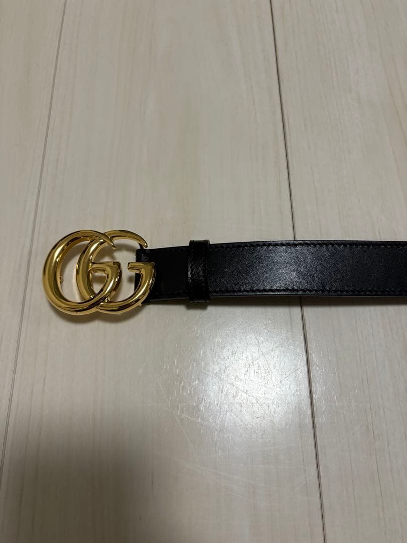 yuri1度のみ使用 GUCCI ダブルG ベルト ブラック 80cm