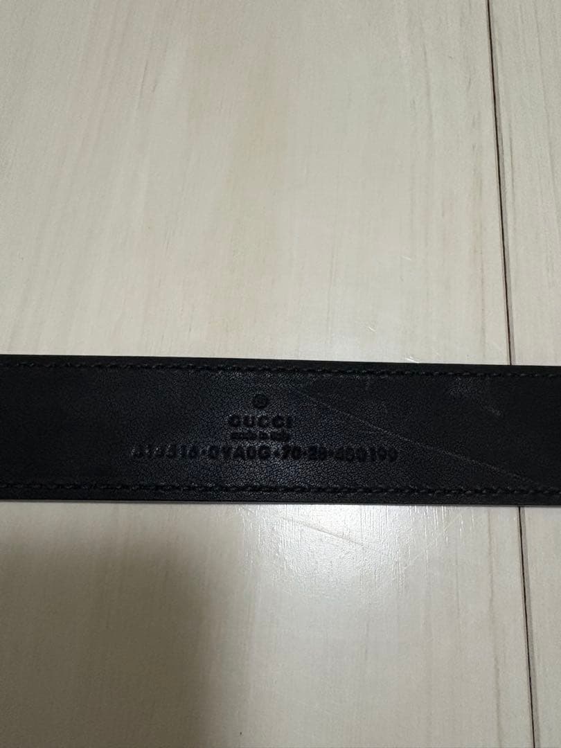 yuri1度のみ使用 GUCCI ダブルG ベルト ブラック 80cm