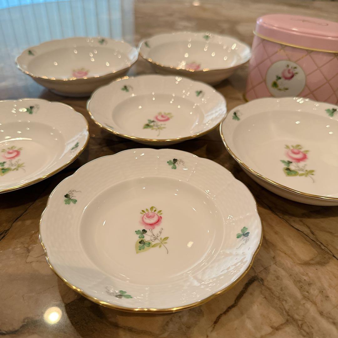 ヘレンド オリエンタルボウル Sサイズ 3枚、Lサイズ 3枚とヘレンドティー