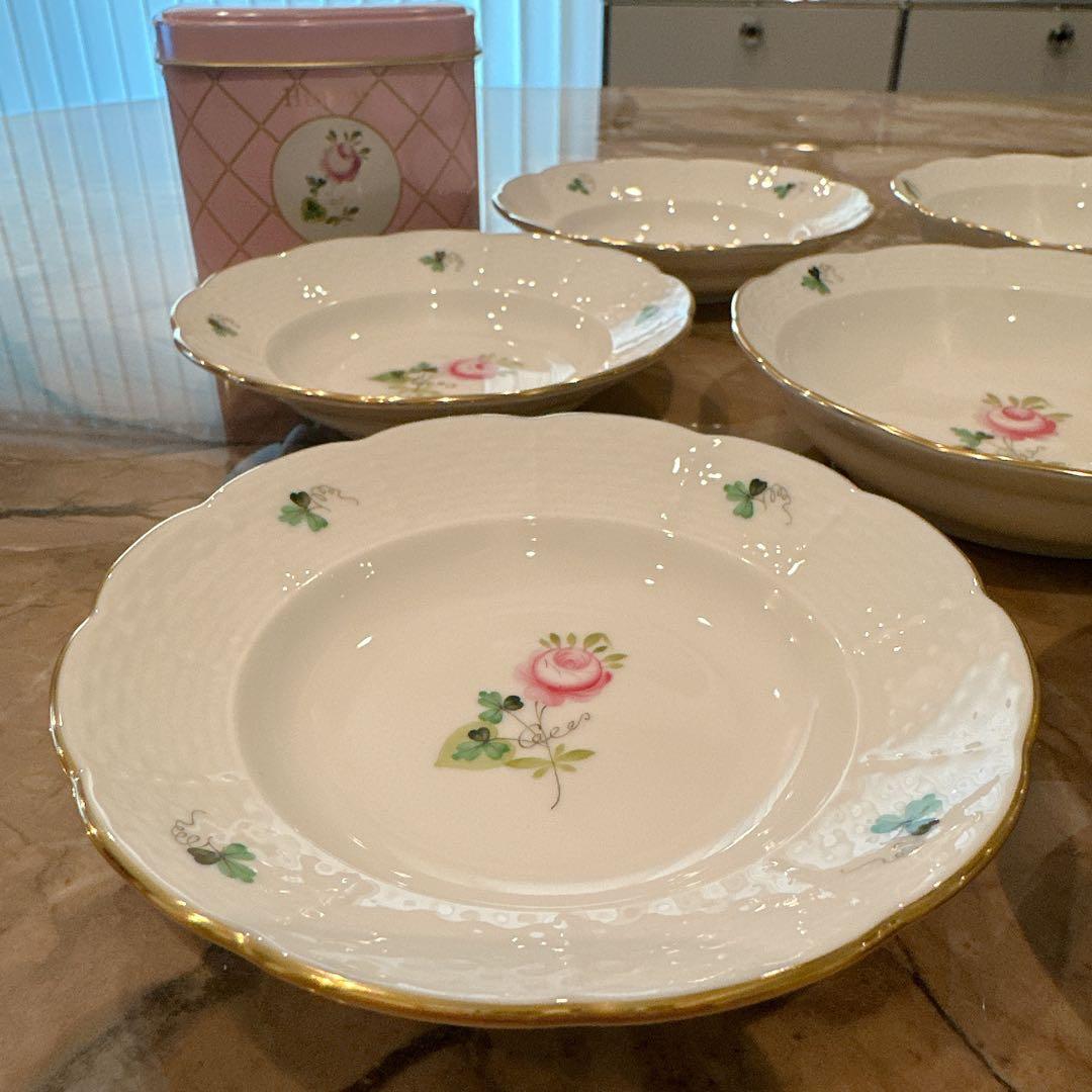 ヘレンド オリエンタルボウル Sサイズ 3枚、Lサイズ 3枚とヘレンドティー