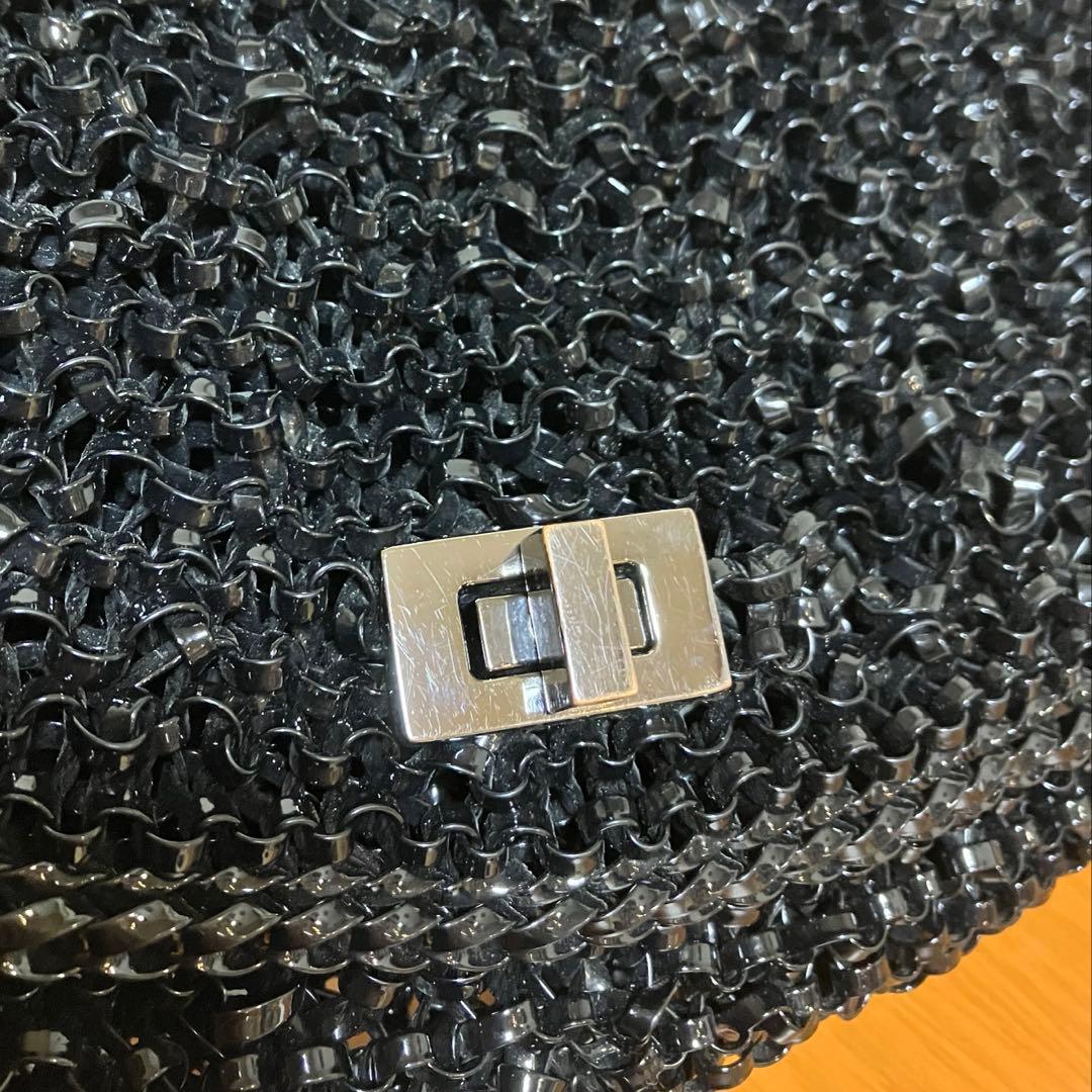 現行　アンテプリマ　ルケット　ミディアム　エナメルブラック　横長　ブラック