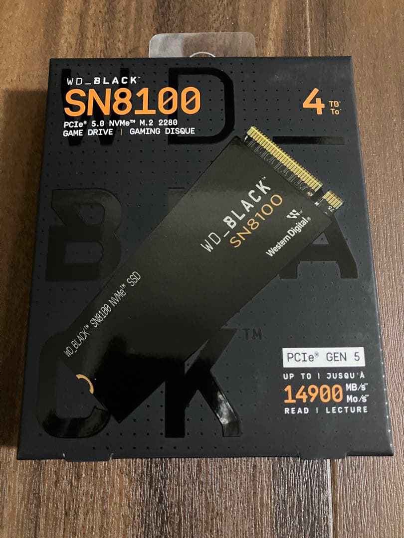 【新品•正規品•レシート原本付】WD SN8100 4TB SSD(Gen5)