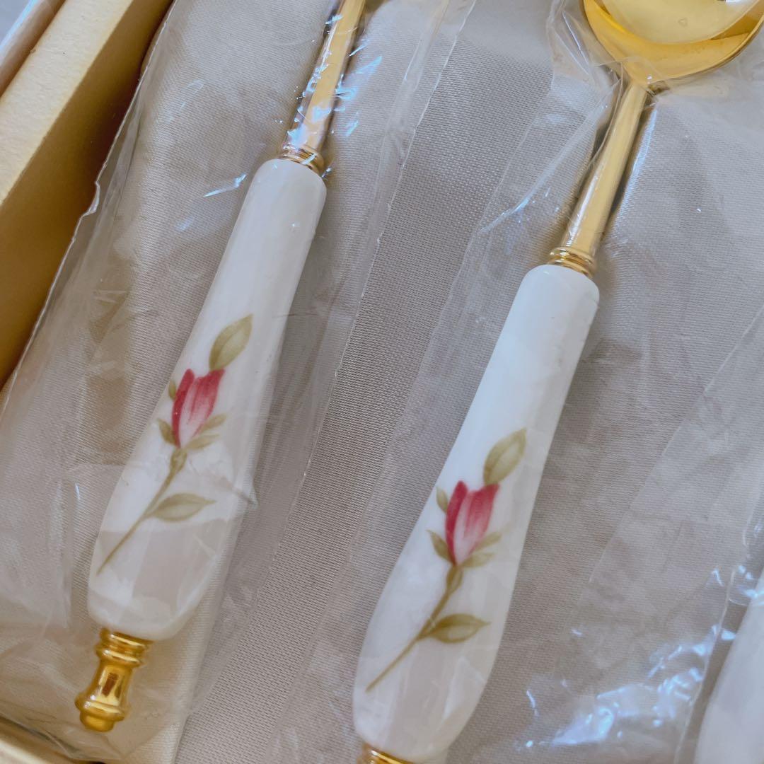 希少 廃盤 NARUMI ティースプーン ストレイナーセット 8320 フラワー