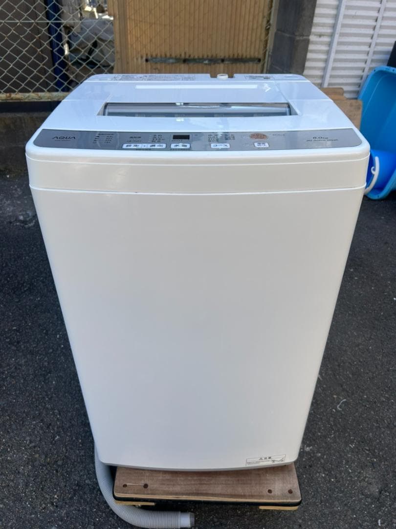 アクア 全自動洗濯機 AQW-S6M 6.0kg 2022年製 一人暮らし