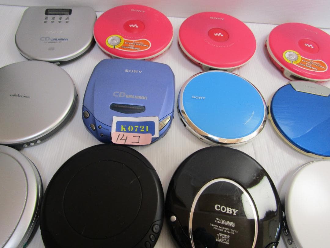 K0721 SONY ... ポータブルCDプレーヤー 14セット ジャンク
