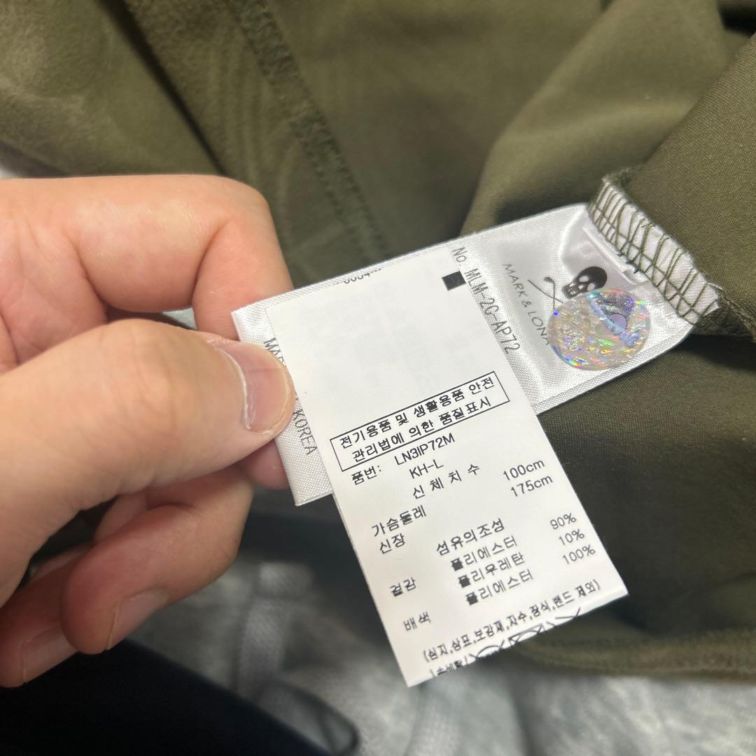 MARK & LONA オリーブ ジップアップポロシャツ