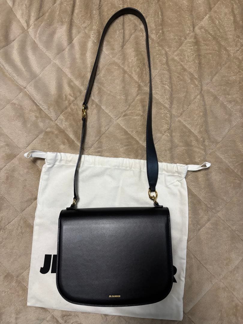 JIL SANDER 黒 ハンドバッグ 保存袋付き