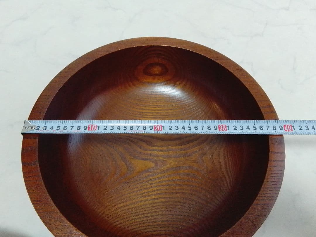 ☆美品☆ こね鉢 天然木 外径39cm×高さ12cm そば うどん 麺打ち 器