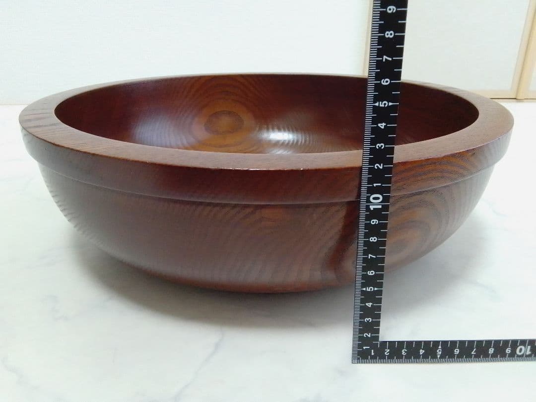 ☆美品☆ こね鉢 天然木 外径39cm×高さ12cm そば うどん 麺打ち 器