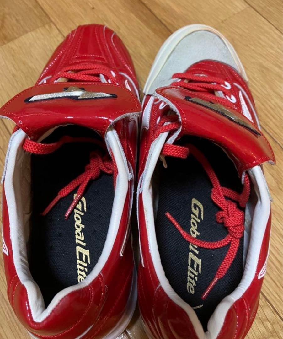 メルパンミズノ　グローバルエリート　オーダースパイク　レッド赤　25センチ