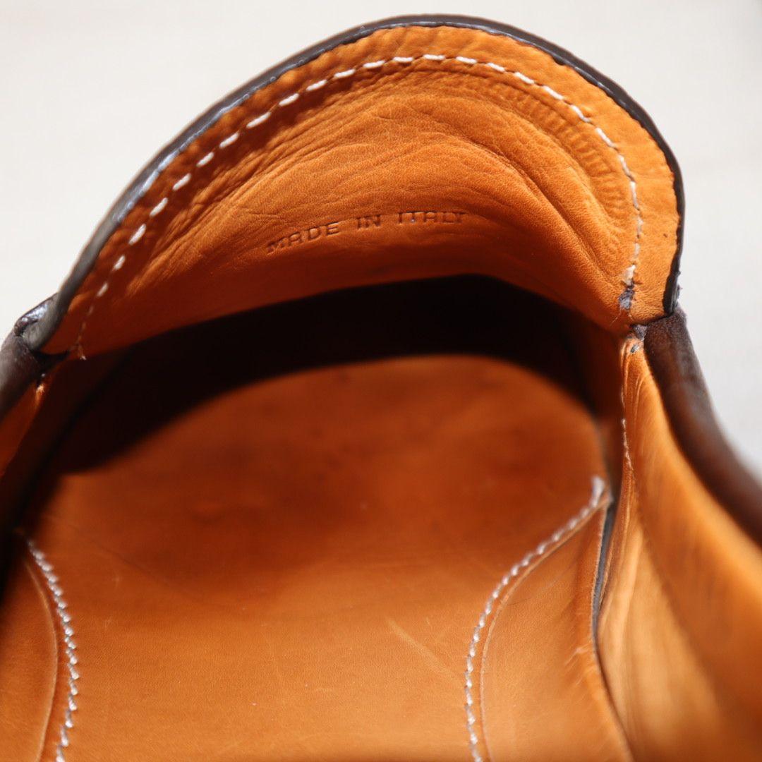 PRADA ダークブラウン ローファー　8 ２７cm