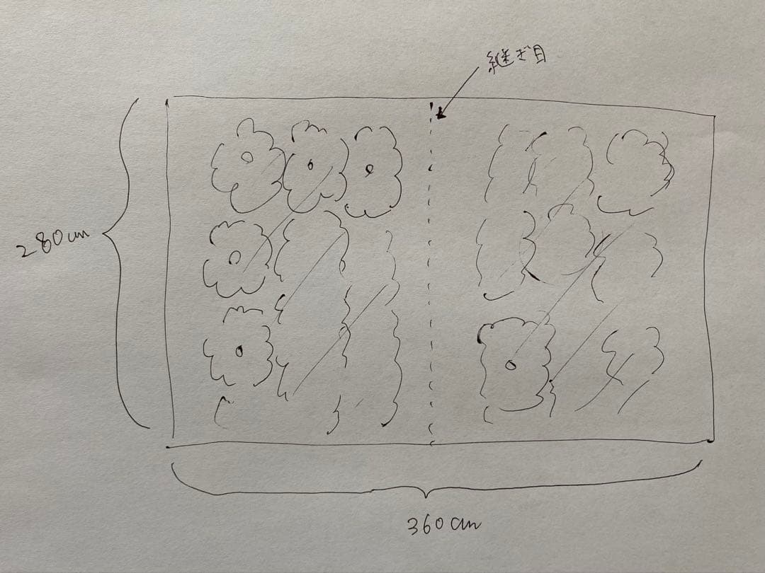 マリメッコ ウニッコ 花柄 ソファカバー 大判