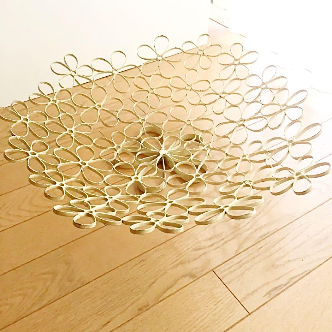 アンティーク花柄メタルカゴ