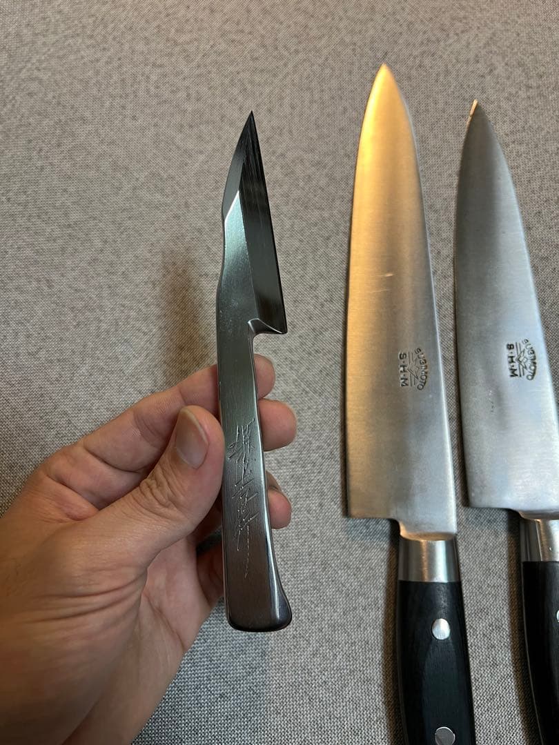 杉本SHM牛刀2本と界孝行1本白鋼製Sugimoto shm
