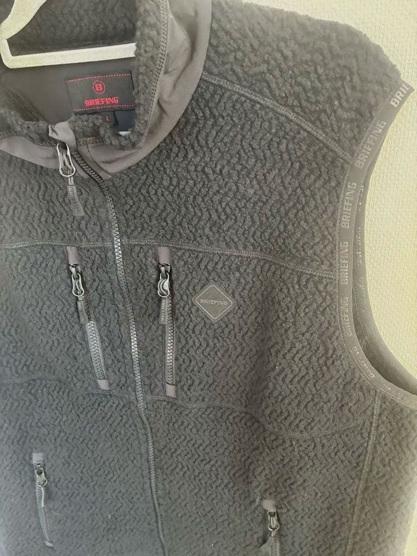 【美品】　ブリーフィングゴルフ　ウールボアベストブラック　2025年秋冬モデル