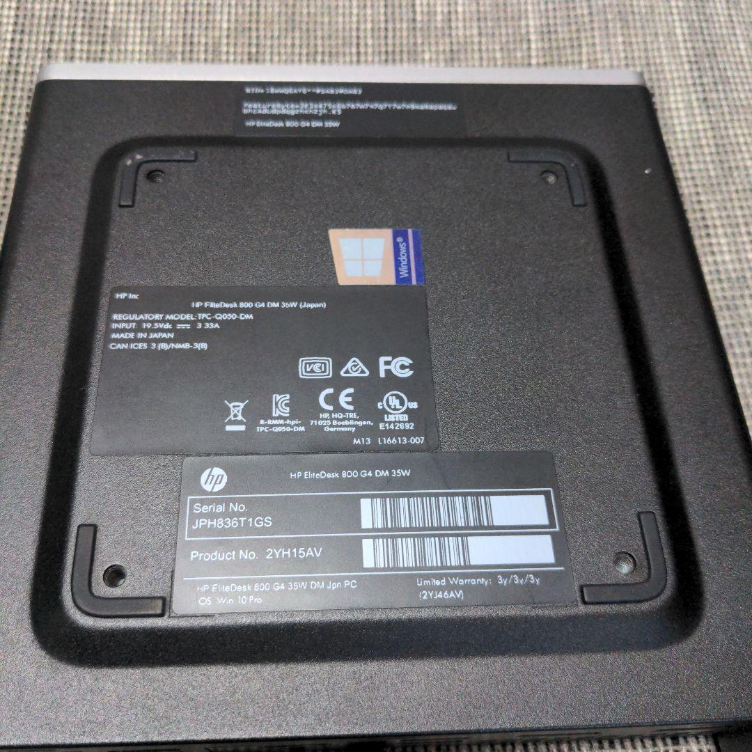 g*k様 EliteDesk 800 G4 DM Core i5-8500T