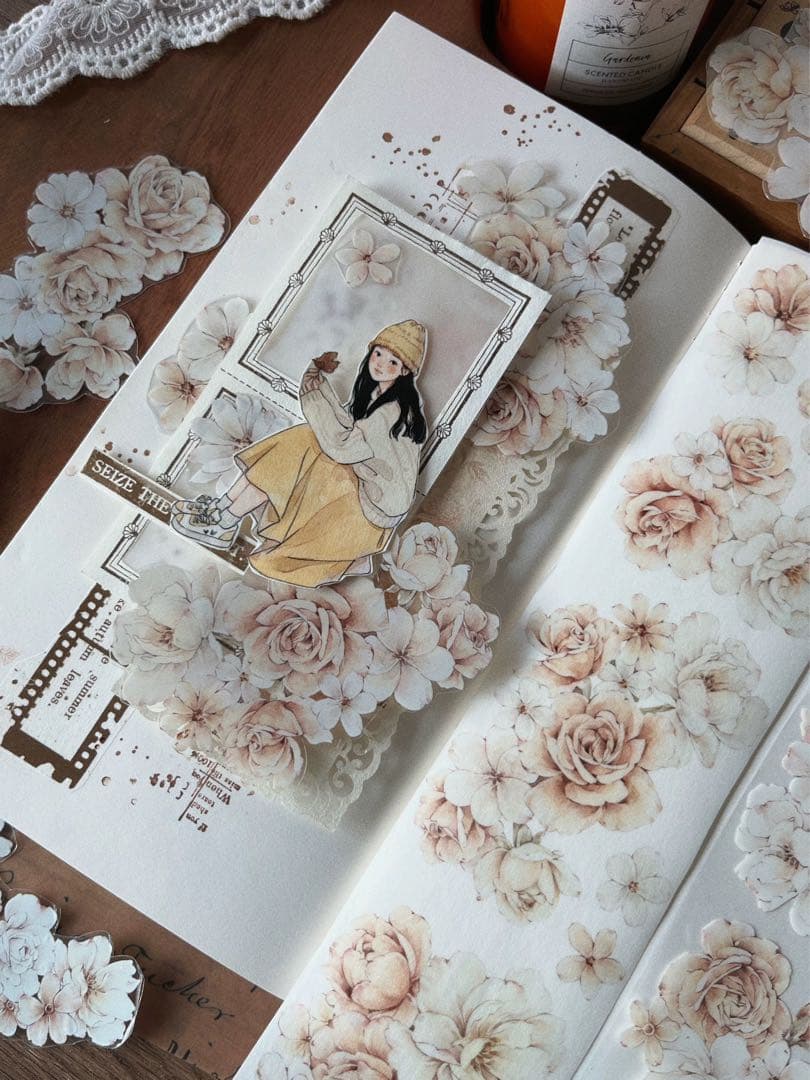 ⭐️SALE⭐️ 壹洱原创《花夕语》海外マスキングテープ　マステ 【2159】