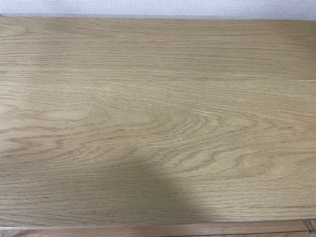 無印良品MUJIステンレスユニットシェルフ　オーク材　2段引き出し付き　完成品