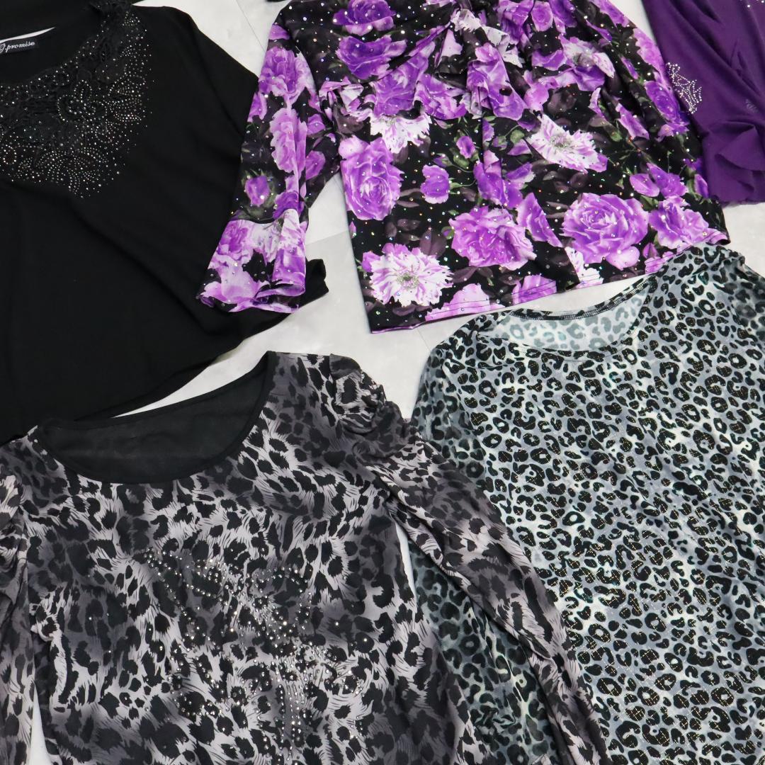 【美品 社交ダンス 衣装 レッスン着 20着 まとめ売り】ブラウス トップス